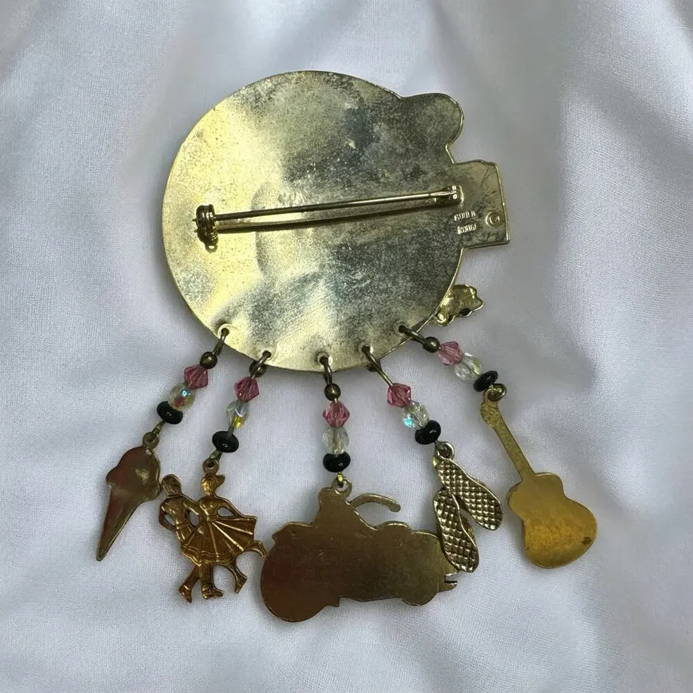 Moulin Rouge Vintage Whimsical Brooch, Retro Diner Themed, 1950s, 1960s